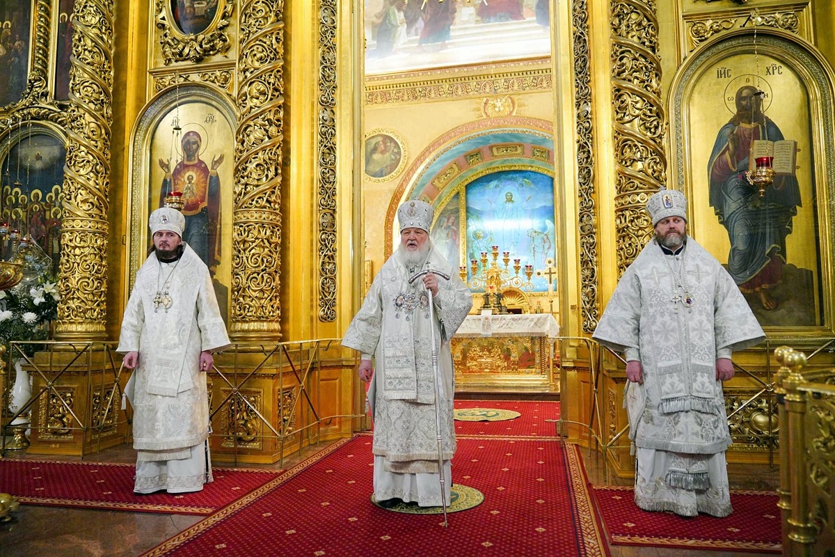 Проповедь Святейшего Патриарха Кирилла в праздник Крещения Господня после Литургии в Богоявленском кафедральном соборе в Москве - Патриархия.ру